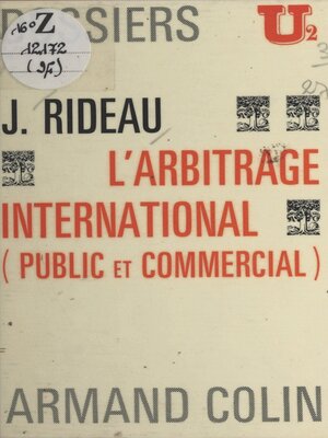 cover image of L'arbitrage international